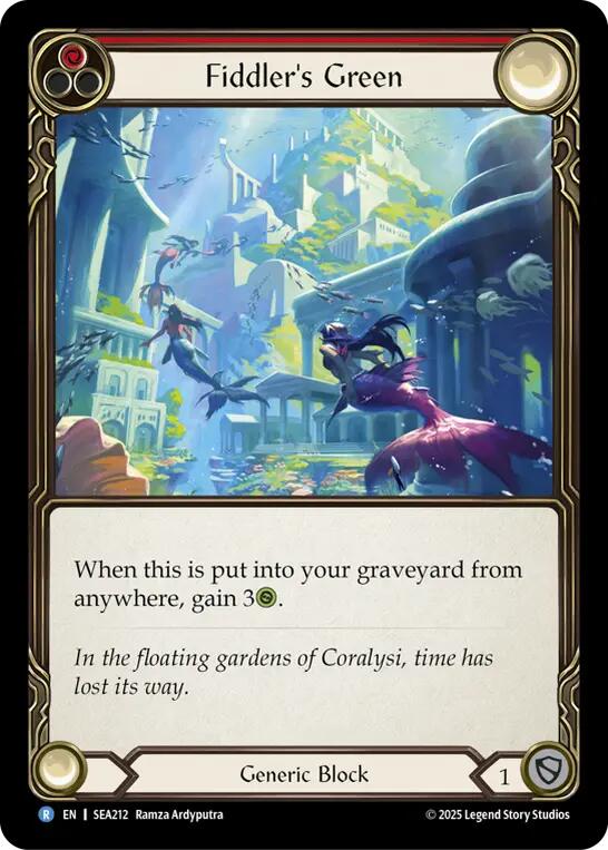 Fiddler's Green (Red) [SEA212] (High Seas)  Rainbow Foil | Magic Magpie