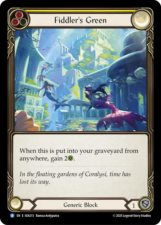 Fiddler's Green (Yellow) [SEA213] (High Seas)  Rainbow Foil | Magic Magpie