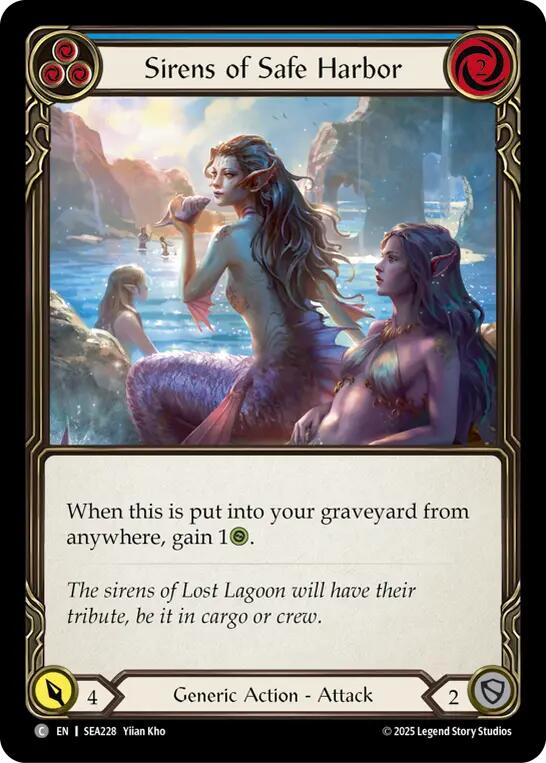 Sirens of Safe Harbor (Blue) [SEA228] (High Seas)  Rainbow Foil | Magic Magpie