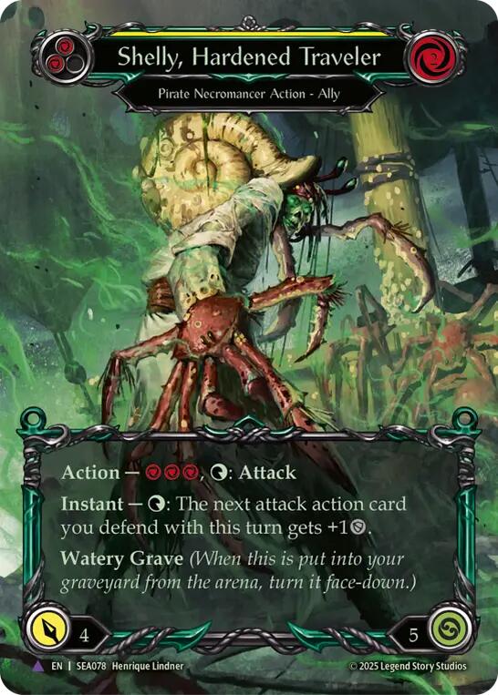 Shelly, Hardened Traveler (Marvel) [SEA078] (High Seas)  Cold Foil | Magic Magpie