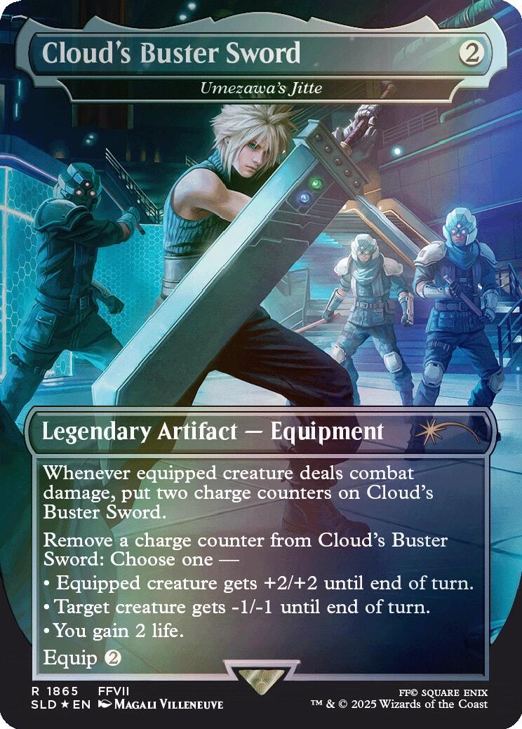 Cloud's Buster Sword - Umezawa's Jitte (Rainbow Foil) [Secret Lair Drop Series] | Magic Magpie