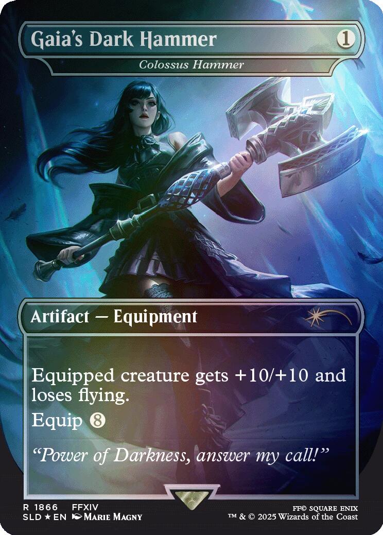 Gaia's Dark Hammer - Colossus Hammer (Rainbow Foil) [Secret Lair Drop Series] | Magic Magpie