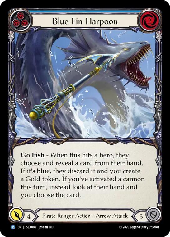 Blue Fin Harpoon [SEA089] (High Seas)  Rainbow Foil | Magic Magpie