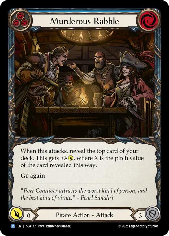 Murderous Rabble [SEA137] (High Seas)  Rainbow Foil | Magic Magpie