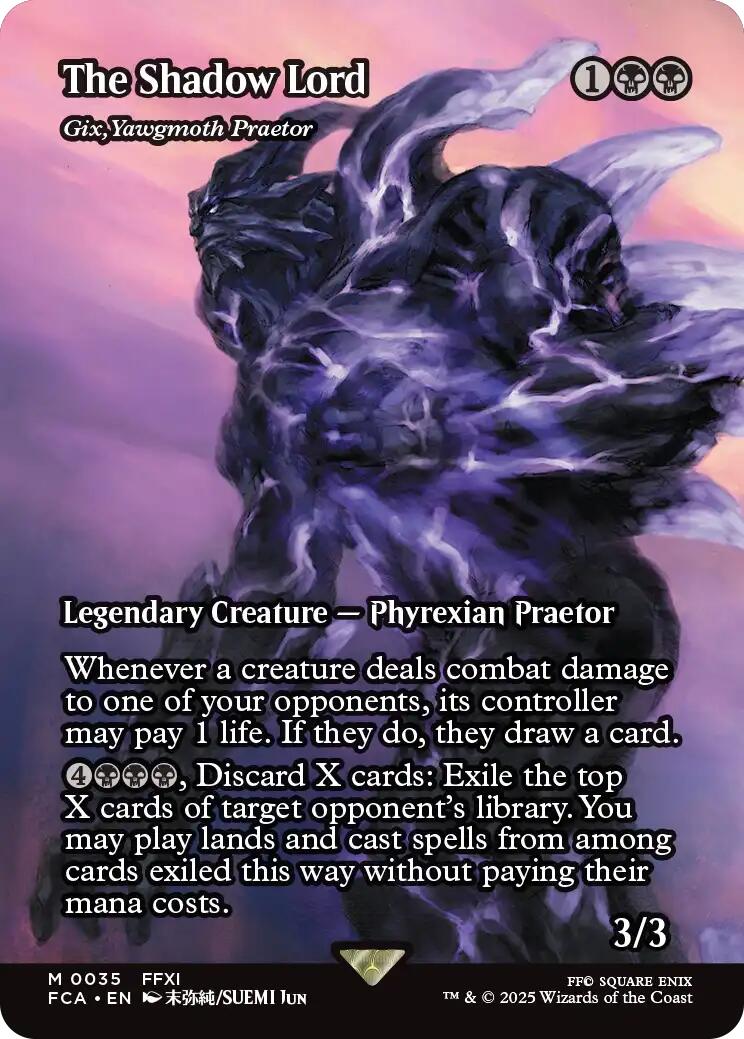 The Shadow Lord - Gix, Yawgmoth Praetor (Showcase) [FINAL FANTASY : Through the Ages] | Magic Magpie