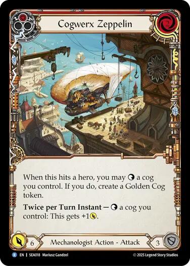 Cogwerx Zeppelin (Red) [SEA018] (High Seas)  Rainbow Foil | Magic Magpie