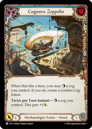 Cogwerx Zeppelin (Blue) [SEA020] (High Seas)  Rainbow Foil | Magic Magpie