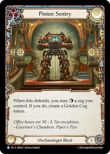 Pinion Sentry [SEA023] (High Seas)  Rainbow Foil | Magic Magpie