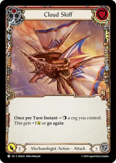 Cloud Skiff (Red) [SEA024] (High Seas)  Rainbow Foil | Magic Magpie