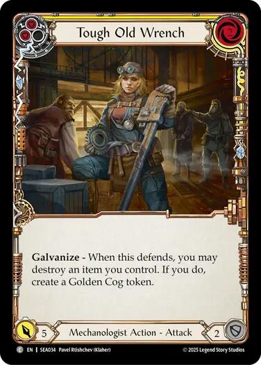 Tough Old Wrench (Yellow) [SEA034] (High Seas)  Rainbow Foil | Magic Magpie