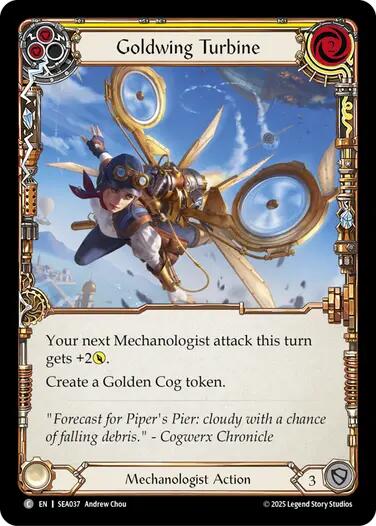 Goldwing Turbine (Yellow) [SEA037] (High Seas)  Rainbow Foil | Magic Magpie