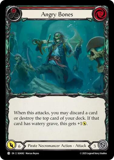 Angry Bones (Red) [SEA062] (High Seas)  Rainbow Foil | Magic Magpie