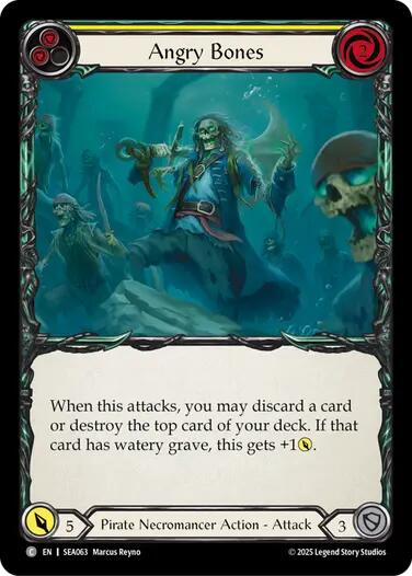 Angry Bones (Yellow) [SEA063] (High Seas)  Rainbow Foil | Magic Magpie