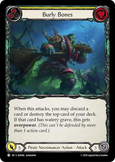 Burly Bones (Yellow) [SEA066] (High Seas)  Rainbow Foil | Magic Magpie