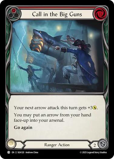 Call in the Big Guns (Red) [SEA120] (High Seas)  Rainbow Foil | Magic Magpie
