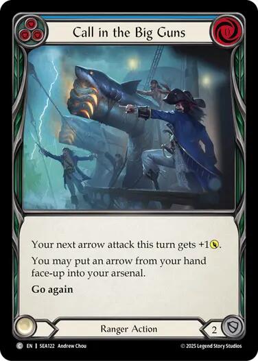 Call in the Big Guns (Blue) [SEA122] (High Seas)  Rainbow Foil | Magic Magpie