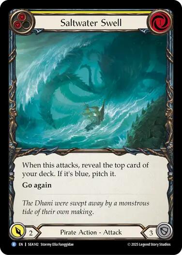 Saltwater Swell (Yellow) [SEA142] (High Seas)  Rainbow Foil | Magic Magpie