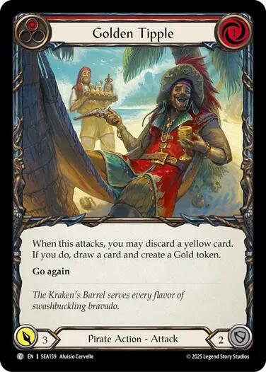 Golden Tipple (Red) [SEA159] (High Seas)  Rainbow Foil | Magic Magpie