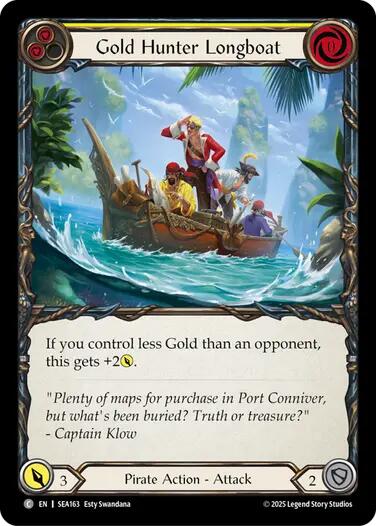 Gold Hunter Longboat [SEA163] (High Seas)  Rainbow Foil | Magic Magpie