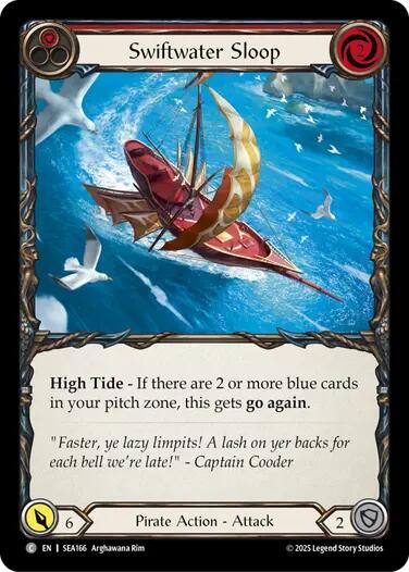 Swiftwater Sloop (Red) [SEA166] (High Seas) | Magic Magpie
