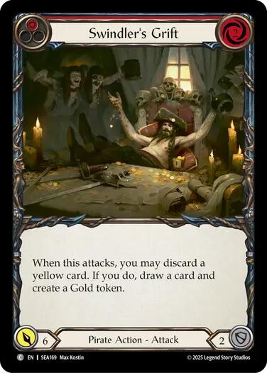 Swindler's Grift (Red) [SEA169] (High Seas)  Rainbow Foil | Magic Magpie