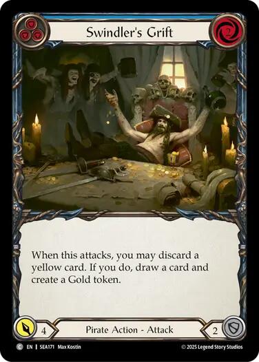 Swindler's Grift (Blue) [SEA171] (High Seas)  Rainbow Foil | Magic Magpie