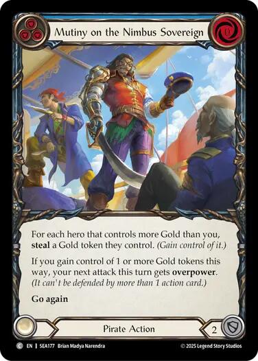 Mutiny on the Nimbus Sovereign [SEA177] (High Seas)  Rainbow Foil | Magic Magpie