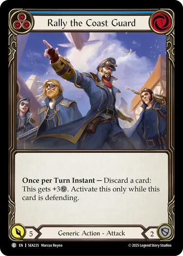 Rally the Coast Guard (Blue) [SEA225] (High Seas)  Rainbow Foil | Magic Magpie
