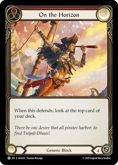 On the Horizon (Red) [SEA241] (High Seas)  Rainbow Foil | Magic Magpie