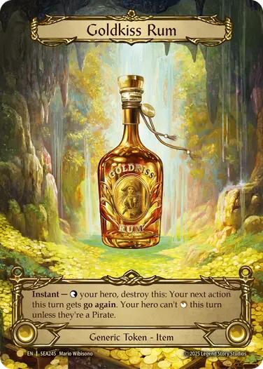Goldkiss Rum (Treasure) [SEA245] (High Seas)  Cold Foil | Magic Magpie