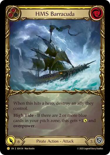 HMS Barracuda (Treasure) [SEA134] (High Seas)  Cold Foil | Magic Magpie