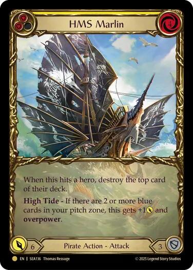 HMS Marlin (Treasure) [SEA136] (High Seas)  Cold Foil | Magic Magpie