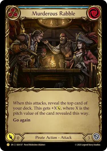 Murderous Rabble (Treasure) [SEA137] (High Seas)  Cold Foil | Magic Magpie