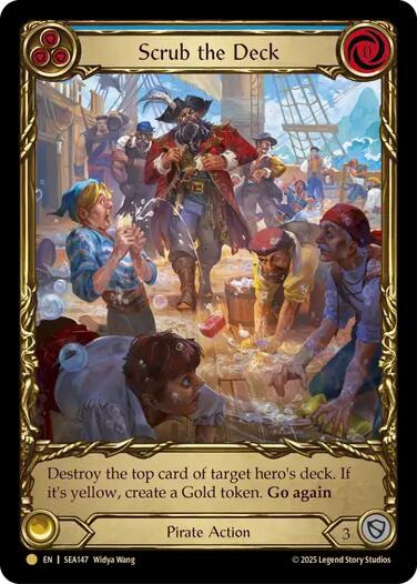 Scrub the Deck (Treasure) [SEA147] (High Seas)  Cold Foil | Magic Magpie
