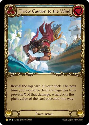 Throw Caution to the Wind (Treasure) [SEA150] (High Seas)  Cold Foil | Magic Magpie