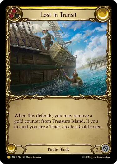 Lost in Transit (Treasure) [SEA151] (High Seas)  Cold Foil | Magic Magpie