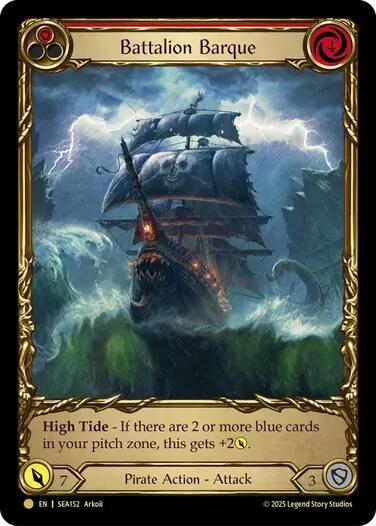 Battalion Barque (Red) (Treasure) [SEA152] (High Seas)  Cold Foil | Magic Magpie
