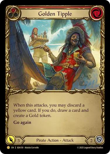 Golden Tipple (Red) (Treasure) [SEA159] (High Seas)  Cold Foil | Magic Magpie