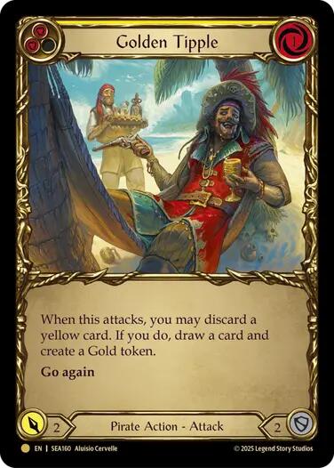 Golden Tipple (Yellow) (Treasure) [SEA160] (High Seas)  Cold Foil | Magic Magpie