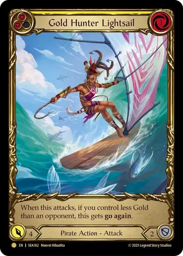 Gold Hunter Lightsail (Treasure) [SEA162] (High Seas)  Cold Foil | Magic Magpie
