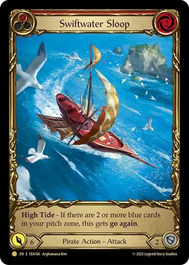Swiftwater Sloop (Red) (Treasure) [SEA166] (High Seas)  Cold Foil | Magic Magpie