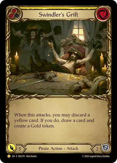 Swindler's Grift (Yellow) (Treasure) [SEA170] (High Seas)  Cold Foil | Magic Magpie