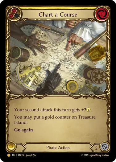 Chart a Course (Yellow) (Treasure) [SEA174] (High Seas)  Cold Foil | Magic Magpie