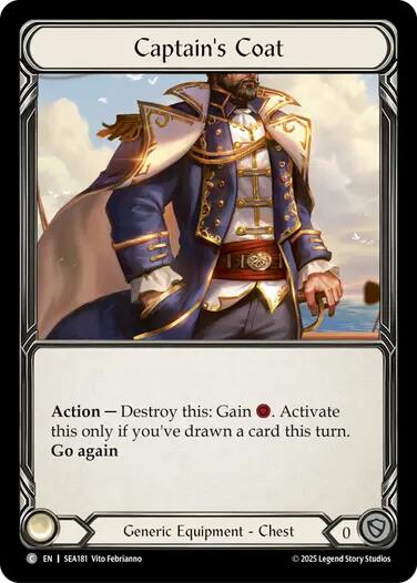 Captain's Coat (Treasure) [SEA181] (High Seas)  Cold Foil | Magic Magpie
