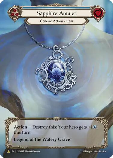Sapphire Amulet (Treasure) [SEA197] (High Seas)  Cold Foil | Magic Magpie