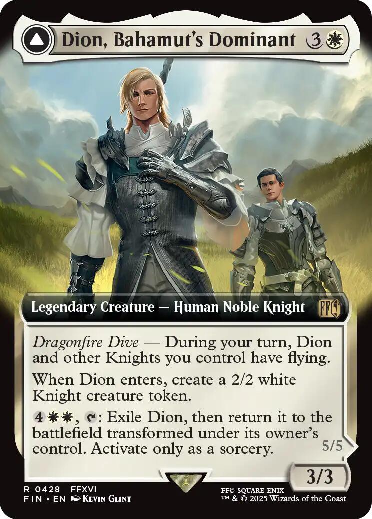 Dion, Bahamut's Dominant // Bahamut, Warden of Light (Extended Art) [FINAL FANTASY] | Magic Magpie