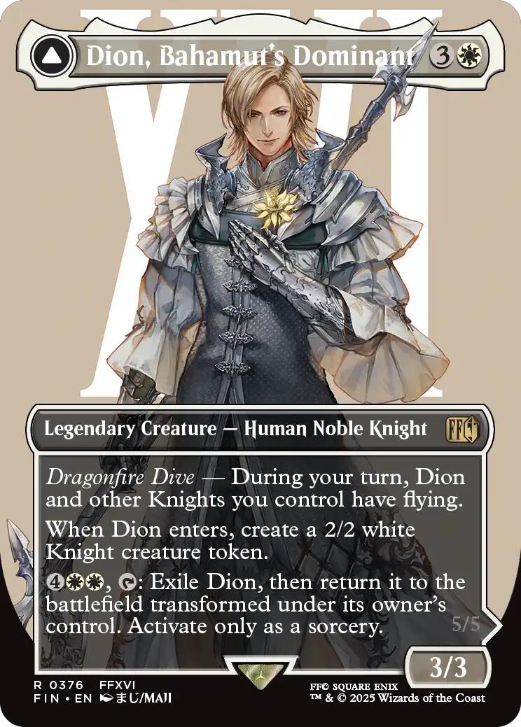 Dion, Bahamut's Dominant // Bahamut, Warden of Light (Borderless) [FINAL FANTASY] | Magic Magpie