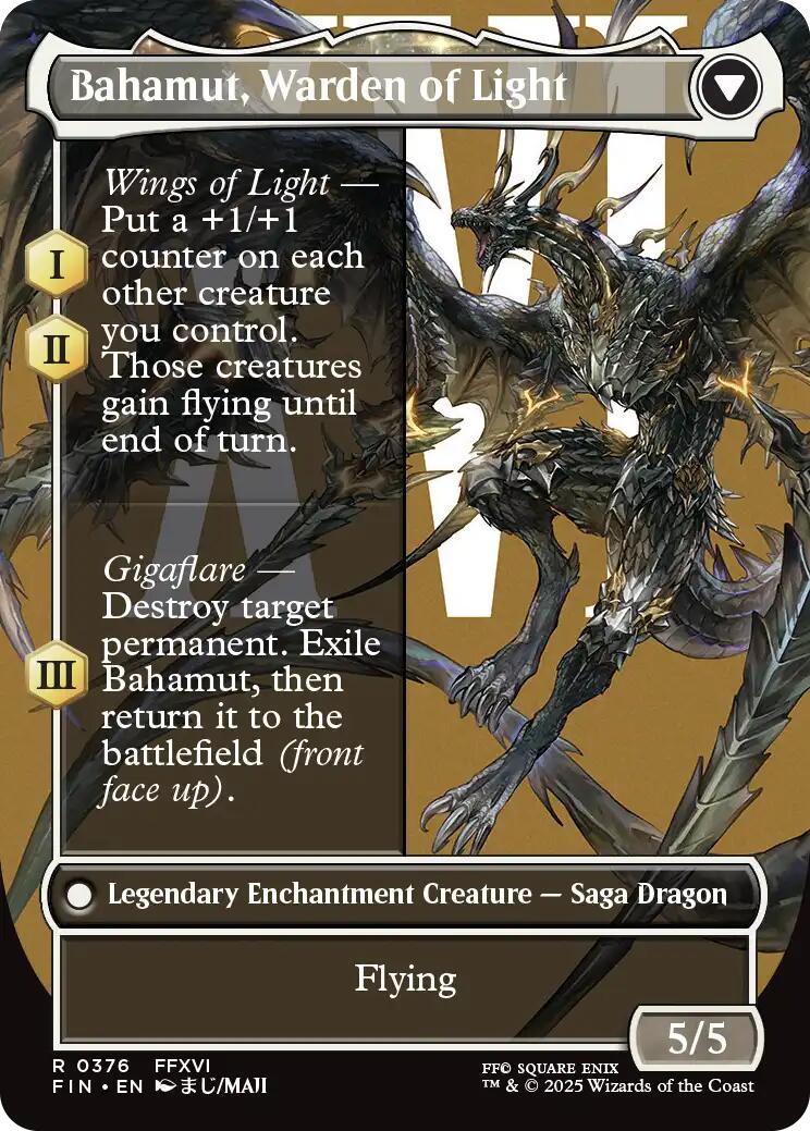 Dion, Bahamut's Dominant // Bahamut, Warden of Light (Borderless) [FINAL FANTASY] | Magic Magpie