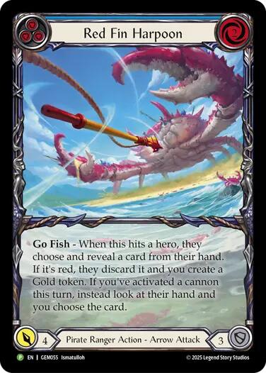Red Fin Harpoon [GEM055] (GEM Pack 2)  Rainbow Foil | Magic Magpie
