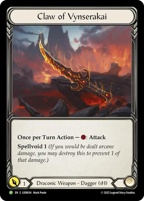 Claw of Vynserakai [GEM034] (GEM Pack 2)  Cold Foil | Magic Magpie